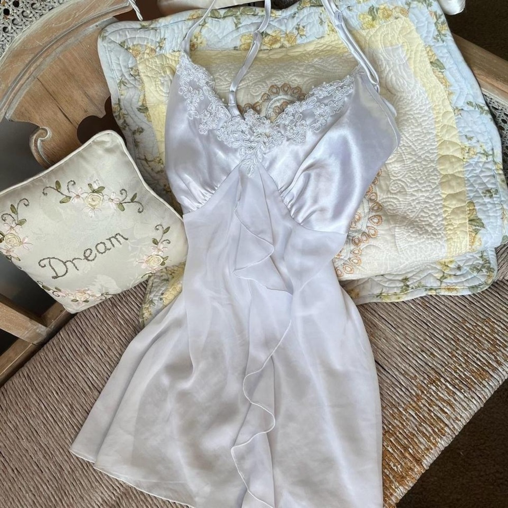 Angelic white vintage lingerie dress